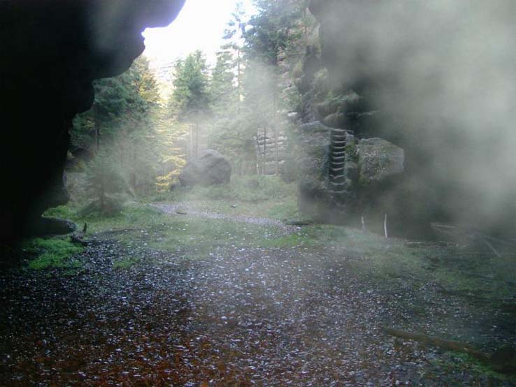 Blick aus der Webergrotte